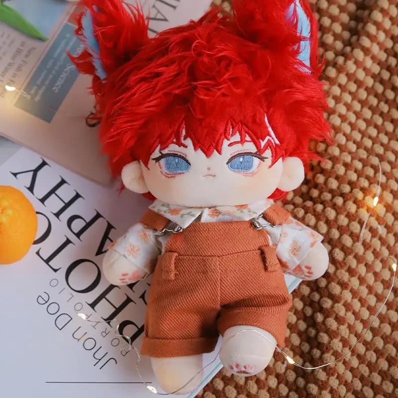20cm Doll Clothes, Printed Short-Sleeved Dress With Suspenders Set, Fashionable And Exquisite Handmade Doll Clothing Accessories
