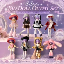 Doll Clothes Set For 1/8 1/12 Ob11 Penny Bunny Mitian Bjd Dolls 11cm-17cm Dress Up Costume Accessory Gift Collectible