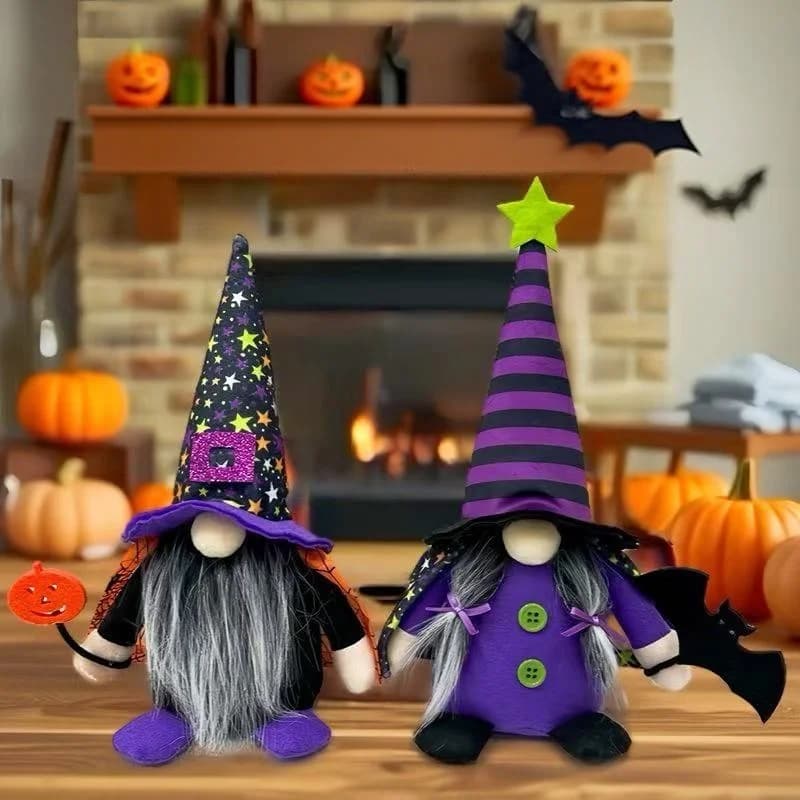 Halloween Gnome Plush Doll Faceless Dwarf Ornament Soft Stuffed Toy Home Table Party Decor Holiday Gift