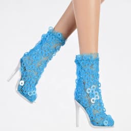 1/6 Doll Shoes Accessories Fashion Exquisite Sequin Ankle Boots / Elegant Knee-high Boots For FR Kissmela Babi Supermodel Doll