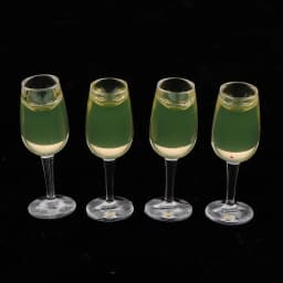 Dollhouse Miniature Champagne Wine Glasses for Doll Bar, Kitchen, Dining Room Decor (Pack of 4)