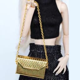 1 Piece of Openable Dollhouse Miniature Metal Handbag 1/12 1/6 Mini Simulation Shoulder Bag BJD Doll Decoration Accessories