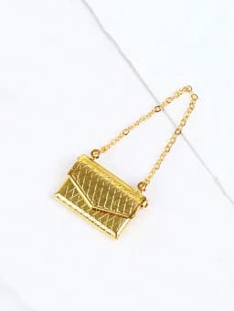 1 Piece of Openable Dollhouse Miniature Metal Handbag 1/12 1/6 Mini Simulation Shoulder Bag BJD Doll Decoration Accessories