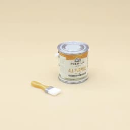 2Pcs Mini Doll House Miniature Paint Bucket Paintbrush Model For Pretend Play12-inch Miniature Figurine Playhouse Simulation