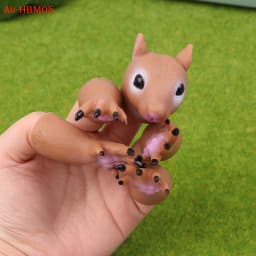(HB05)Squirrel Finger Hand Puppet Novelty Toys For Kids Birthday Party Cosplay Plaything Gift