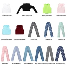 Suitable for 29cm Sleeveless Wear Accessories T-shirt Denim Casual Pants  Clothes