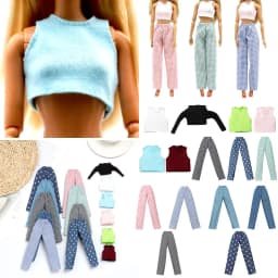 Suitable for 29cm Sleeveless Wear Accessories T-shirt Denim Casual Pants  Clothes