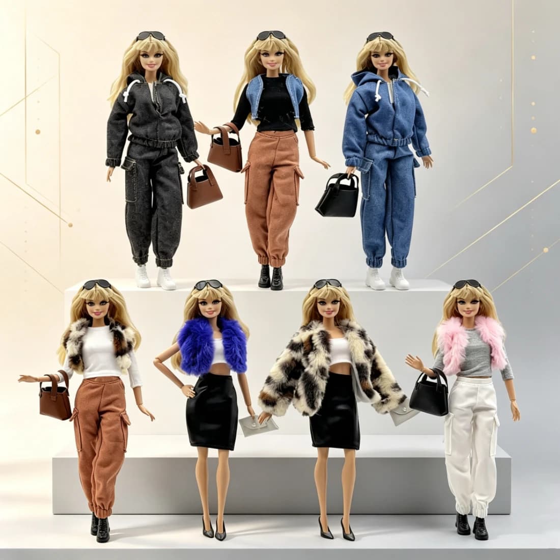 1 Set Cloth Doll Accessories Fashion Model Casual Wear Cool Clothes for 11.5 inch 30cm Doll Kids or Birthday Gift