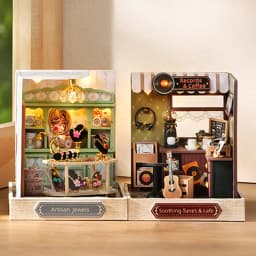Miniature Doll House DIY Small House Kit Handmade 3D Puzzle Assembly Model Building Room Home Decor Wooden Craft Birthday Gifts