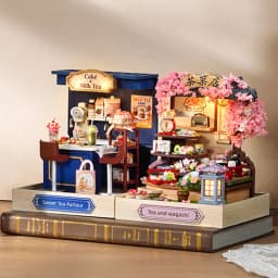Miniature Doll House DIY Small House Kit Handmade 3D Puzzle Assembly Model Building Room Home Decor Wooden Craft Birthday Gifts