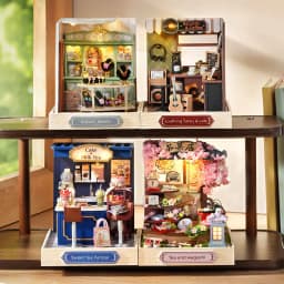 Miniature Doll House DIY Small House Kit Handmade 3D Puzzle Assembly Model Building Room Home Decor Wooden Craft Birthday Gifts