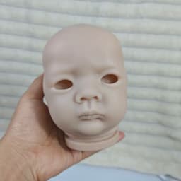 New Face 18 Inch Unpainted Vinyl Reborn Doll Kit Jule Adorable Blank Newborn Doll Mold Parts With Fabric Body and Blue Eyes