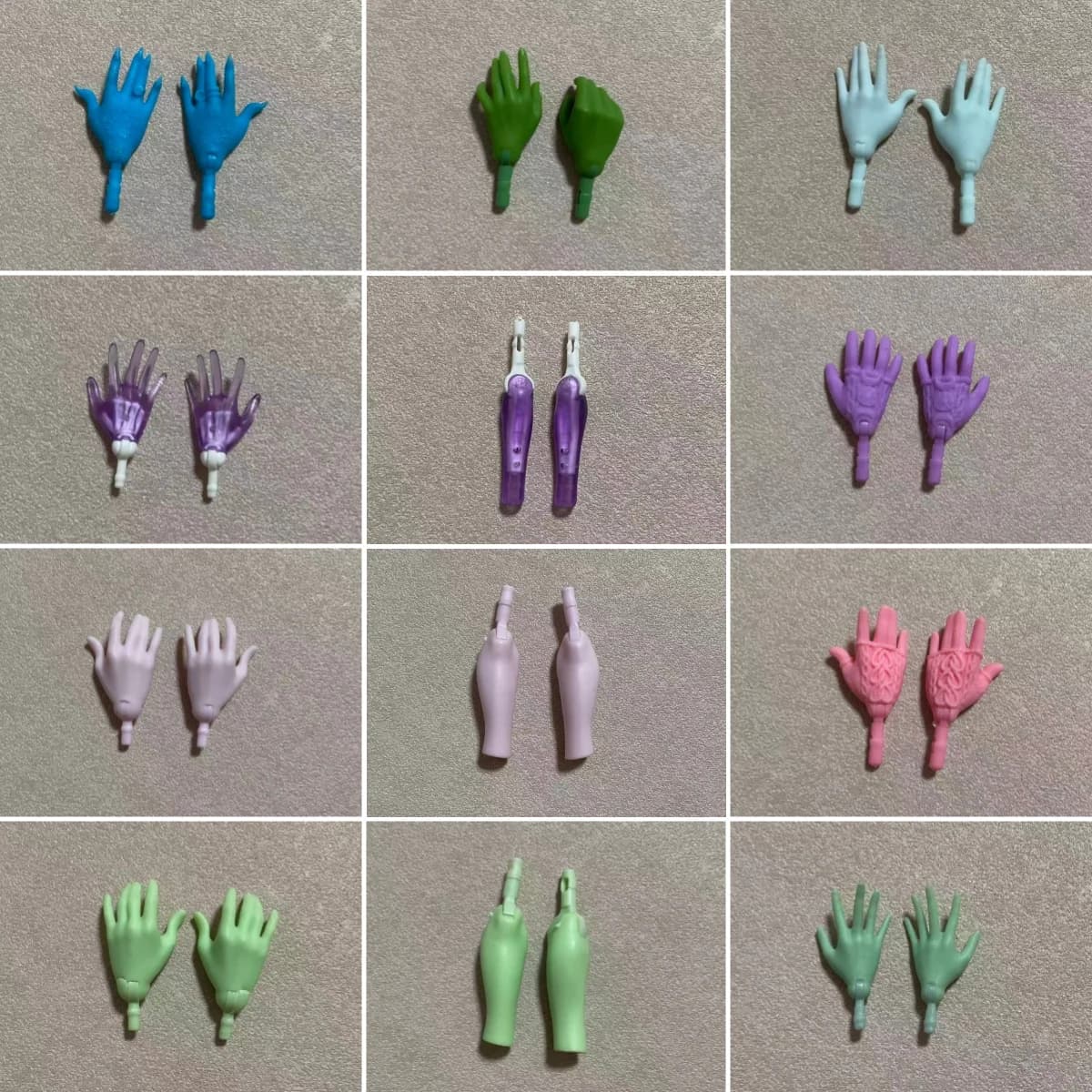Monster Doll Replacement Hands Fashion Decorative Accessories, including Hands and Elbows, Suitable for DIY Handmade Designs