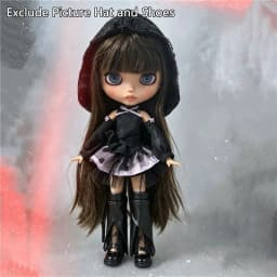 For Blythe Doll Outfit Clothes Retro Flower Dress Set Winter Coat Skirt Puppy Pants Clothing For OB24 OB22 Small 6/1 Doll Gift