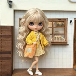For Blythe Doll Outfit Clothes Retro Flower Dress Set Winter Coat Skirt Puppy Pants Clothing For OB24 OB22 Small 6/1 Doll Gift