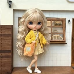 For Blythe Doll Outfit Clothes Retro Flower Dress Set Winter Coat Skirt Puppy Pants Clothing For OB24 OB22 Small 6/1 Doll Gift