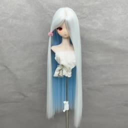 BJD Doll Wig COS Hair Long Bangs Straight Hair Double-tone Color DIY Anime Doll Wig Stylish Wig Cover Accessories Dress Up Toy