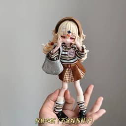 Doll Outfit 11 To 17 Cm Casual Knit Top Plaid Skirt Set For Bjd 8 12 Inch Ob11 Action Figure Doll Clothing