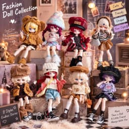 Doll Outfit 11 To 17 Cm Casual Knit Top Plaid Skirt Set For Bjd 8 12 Inch Ob11 Action Figure Doll Clothing