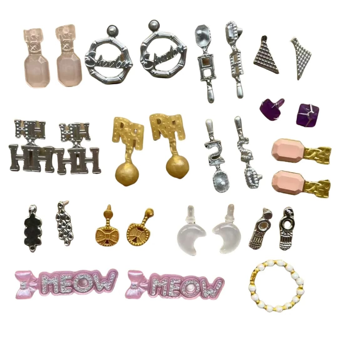 Rainbow Fashion Sister 1/6 Doll Earrings Colorful Personality Decor Accessories for Doll Decorations