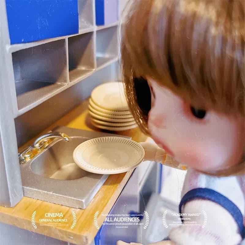 Dollhouse Mini Round Plates Wall Mounted Decor Dishes Miniature Tableware Model Kitchen Scene Craft Findings