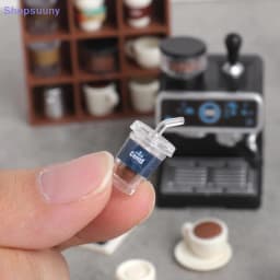 [SU]1:12 Dollhouse Miniature Coffee Machine Cup Set Coffee Machine Mixer Machine Model Kitchen Electrical Appliance Model Toys