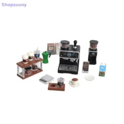 [SU]1:12 Dollhouse Miniature Coffee Machine Cup Set Coffee Machine Mixer Machine Model Kitchen Electrical Appliance Model Toys