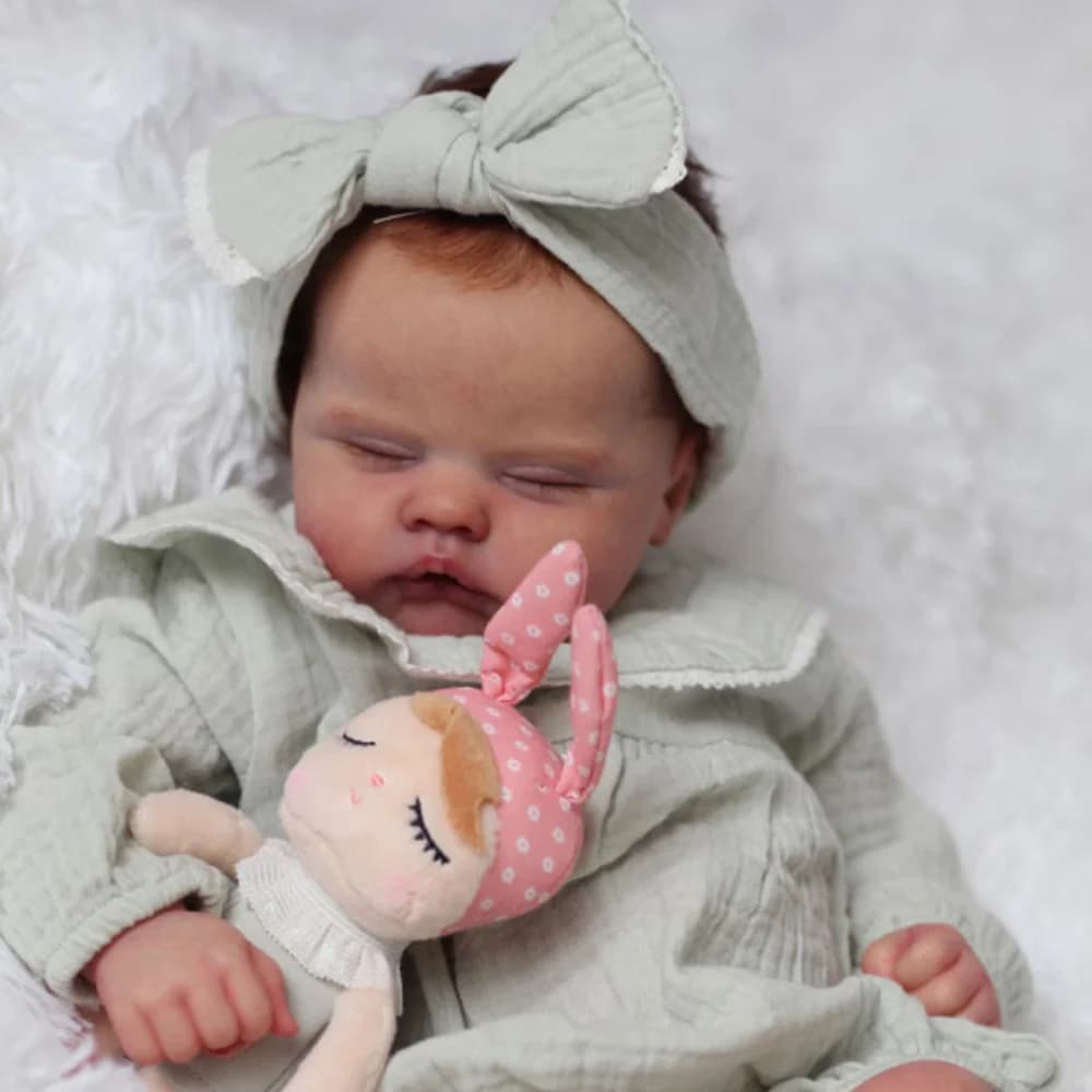 18 Inches Blank Vinyl Reborn Doll Kit Quinbee Sleeping Newborn Doll Molds Unpainted Doll Parts With Cloth Body