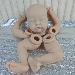 18 Inches Blank Vinyl Reborn Doll Kit Quinbee Sleeping Newborn Doll Molds Unpainted Doll Parts With Cloth Body