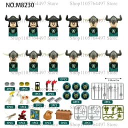 Viking warrior,shield,sword, helmet, army,building blocks, humanoid dolls, birthday gifts,cartoon characters, mini action dolls.