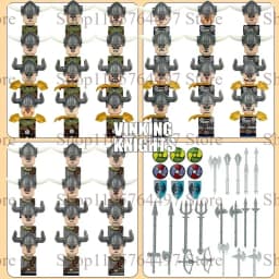 Viking warrior,shield,sword, helmet, army,building blocks, humanoid dolls, birthday gifts,cartoon characters, mini action dolls.