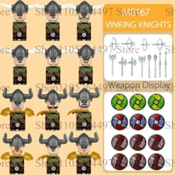 Viking warrior,shield,sword, helmet, army,building blocks, humanoid dolls, birthday gifts,cartoon characters, mini action dolls.