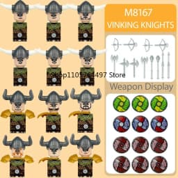 Viking warrior,shield,sword, helmet, army,building blocks, humanoid dolls, birthday gifts,cartoon characters, mini action dolls.