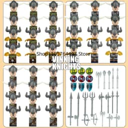 Viking warrior,shield,sword, helmet, army,building blocks, humanoid dolls, birthday gifts,cartoon characters, mini action dolls.