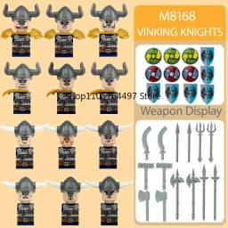 Viking warrior,shield,sword, helmet, army,building blocks, humanoid dolls, birthday gifts,cartoon characters, mini action dolls.