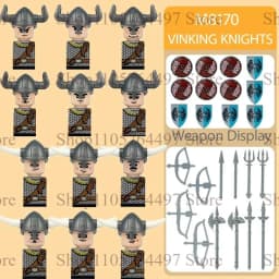 Viking warrior,shield,sword, helmet, army,building blocks, humanoid dolls, birthday gifts,cartoon characters, mini action dolls.