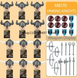 Viking warrior,shield,sword, helmet, army,building blocks, humanoid dolls, birthday gifts,cartoon characters, mini action dolls.