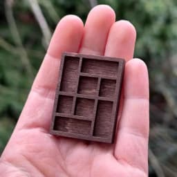 Wooden Mini Jewelry Holder Miniature Crystal Ore Specimen Storage Jewelry Display Tray Multi Compartments Dollhouse Shelf