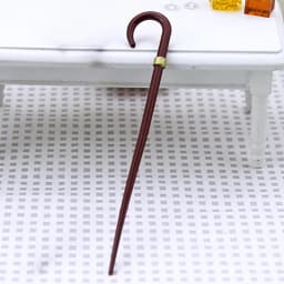 1Pcs 1/12 Dollhouse Miniature Accessories Mini Alloy Crutch Simulation Walking Stick Model Toys for Doll House Decoration