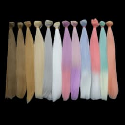 Natural Color  35cm Doll Hairs High Temperature Heat Resistant Straight BJD Diy Doll Wigs