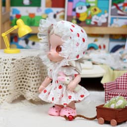 Pastoral Lace Doll Dress, Elegant Country‑Style Doll Outfit Fits 20cm Zsiga 1/8 BJD Doll Not Included