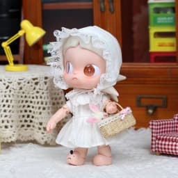 Pastoral Lace Doll Dress, Elegant Country‑Style Doll Outfit Fits 20cm Zsiga 1/8 BJD Doll Not Included