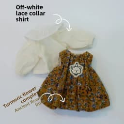 New Hand‑Sewn Doll Outfit Set For ZSIGA Yearning Land 1/8 Scale 20cm Movable Doll, Doll Replacement Costume Accessories