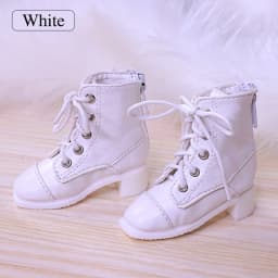 Bjd Dolls Shoes 1/4 Sanskrit Celia British Leather Boots Flat Feet Laceup Buskin BJD Accessories Black Brown White Shugafairy