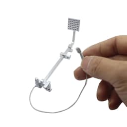 1:12 Dollhouse Bathroom Miniature Simulation Shower Top Spray Showerhead Mini Bathroom Faucet Children's Play Toys Accessories