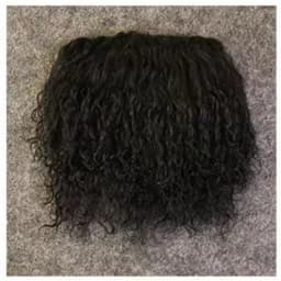 Trendy Mongolia Fur Sheepskin Wool Extensions Curly Texture Hair Row Curly Hair Extensions Durable Doll Hair Hair Wefts