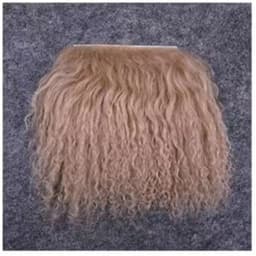 Trendy Mongolia Fur Sheepskin Wool Extensions Curly Texture Hair Row Curly Hair Extensions Durable Doll Hair Hair Wefts