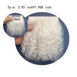 Trendy Mongolia Fur Sheepskin Wool Extensions Curly Texture Hair Row Curly Hair Extensions Durable Doll Hair Hair Wefts