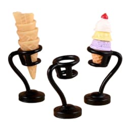 3Pcs/6Pcs Dollhouse Miniature Ice Cream Stand Ice Cream Cone Holder Model Decor Toy Doll House Accessories