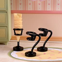 3Pcs/6Pcs Dollhouse Miniature Ice Cream Stand Ice Cream Cone Holder Model Decor Toy Doll House Accessories